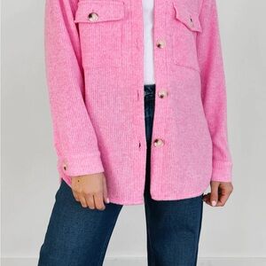 Timing Soft Pink Women's Shirt-Jacket, sz 2X, NWT